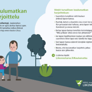 Koulumatkan harjoittelu -esite